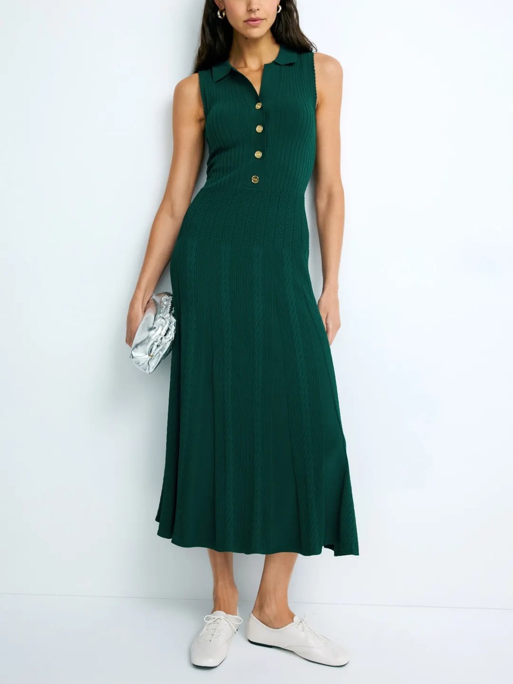 Sandro Gwenn Sleeveless Knit Midi Dress